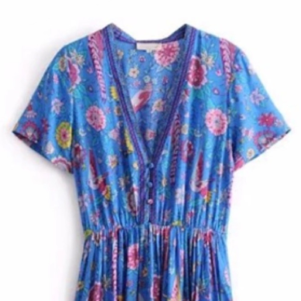 Lovebird Playdress Mini DRESS Short Sleeve Blue